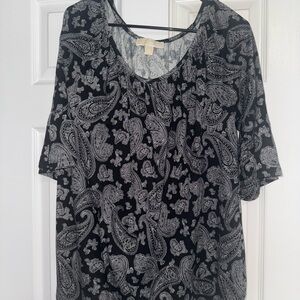 Black Paisley Women's Top